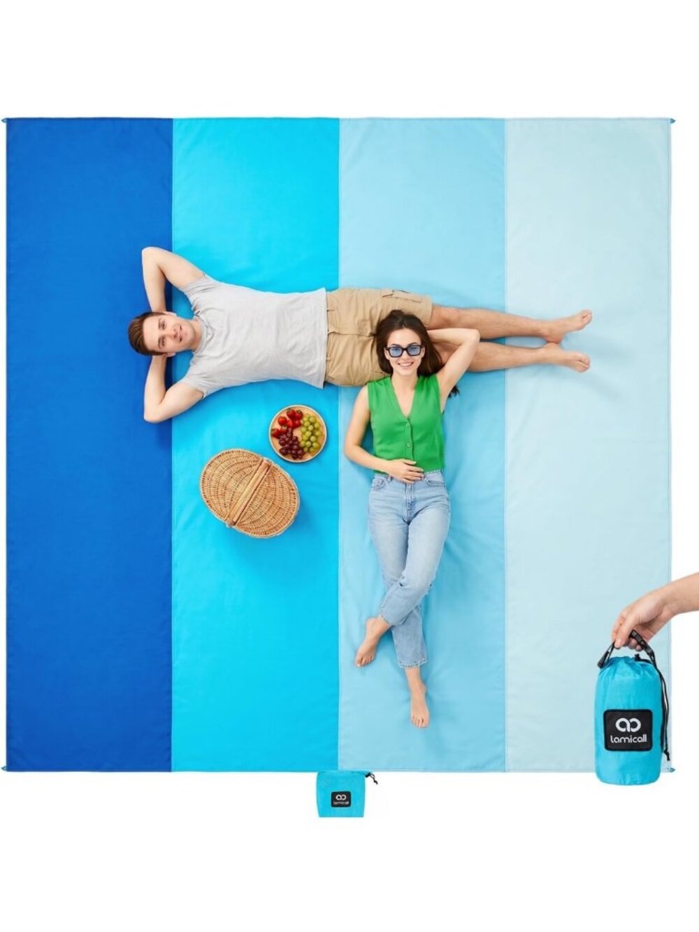Oversized Lightweight Beach Blanket - Sandproof & Waterproof for Outdoor Fun